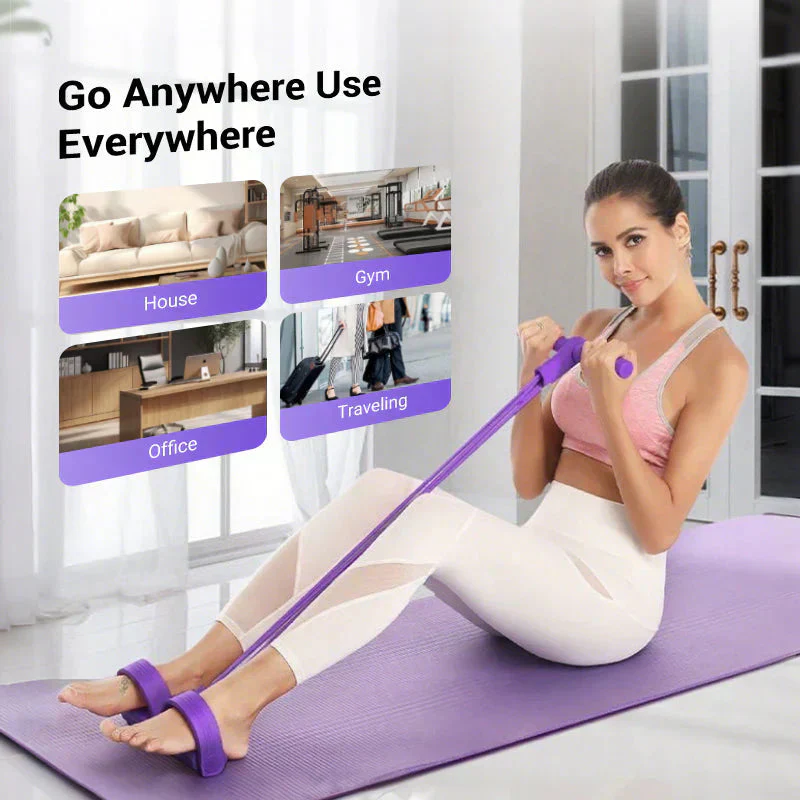 💪🏋️‍♀️ Multifunktionales Widerstandsband mit Fußpedal – Bauchmuskeltrainer, Beinübungen & Home-Fitness 🦵🔥 Jetzt stärker werden, Ganzkörper-Workout ohne Geräte – effizient, kompakt! - Image 5