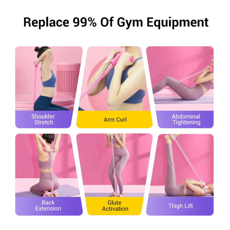 💪🏋️‍♀️ Multifunktionales Widerstandsband mit Fußpedal – Bauchmuskeltrainer, Beinübungen & Home-Fitness 🦵🔥 Jetzt stärker werden, Ganzkörper-Workout ohne Geräte – effizient, kompakt! - Image 8