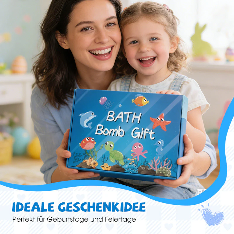 60% OFF🛁 [12-teiliges Geschenkset mit Badekugeln für Kinder 💙] – 12 Tage lang jeden Tag eine neue Überraschung aus der Unterwasserwelt! 🐳 🎁 (Copy) - Image 5