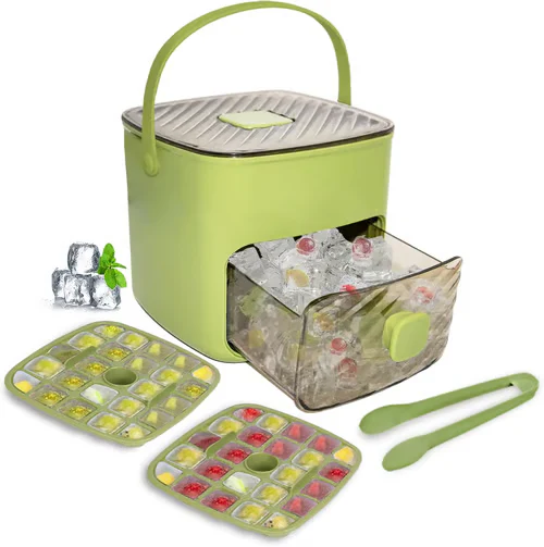 🔥Sommer-Sonderangebot 50 % Rabatt🧊Tragbarer Eisbereiter mit Deckel und Aufbewahrungsbox (48 Eiswürfel). - Image 12