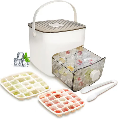 🔥Sommer-Sonderangebot 50 % Rabatt🧊Tragbarer Eisbereiter mit Deckel und Aufbewahrungsbox (48 Eiswürfel). - Image 13