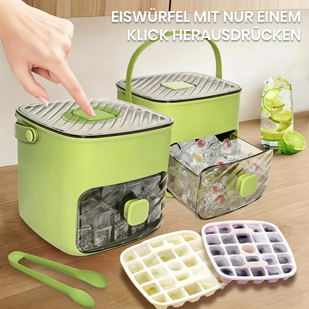 🔥Sommer-Sonderangebot 50 % Rabatt🧊Tragbarer Eisbereiter mit Deckel und Aufbewahrungsbox (48 Eiswürfel). - Image 3