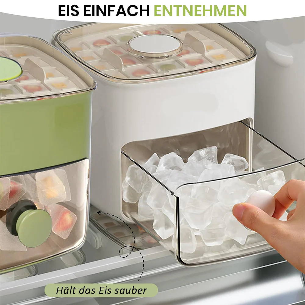 🔥Sommer-Sonderangebot 50 % Rabatt🧊Tragbarer Eisbereiter mit Deckel und Aufbewahrungsbox (48 Eiswürfel). - Image 4