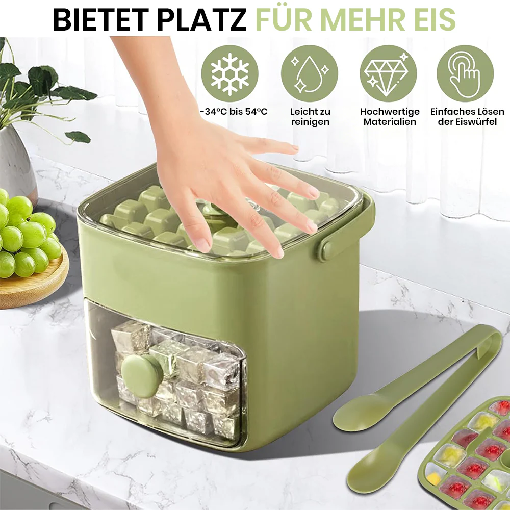 🔥Sommer-Sonderangebot 50 % Rabatt🧊Tragbarer Eisbereiter mit Deckel und Aufbewahrungsbox (48 Eiswürfel). - Image 5