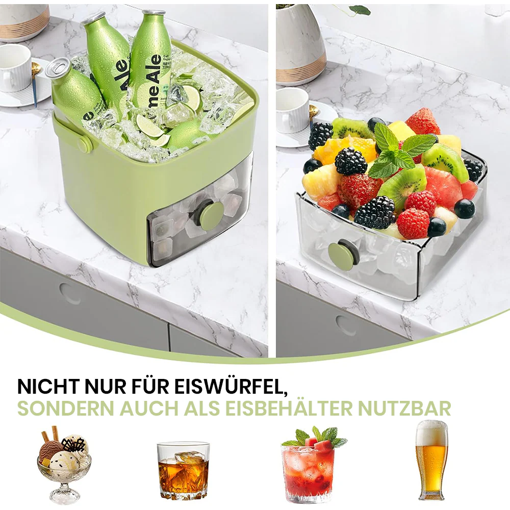 🔥Sommer-Sonderangebot 50 % Rabatt🧊Tragbarer Eisbereiter mit Deckel und Aufbewahrungsbox (48 Eiswürfel). - Image 8