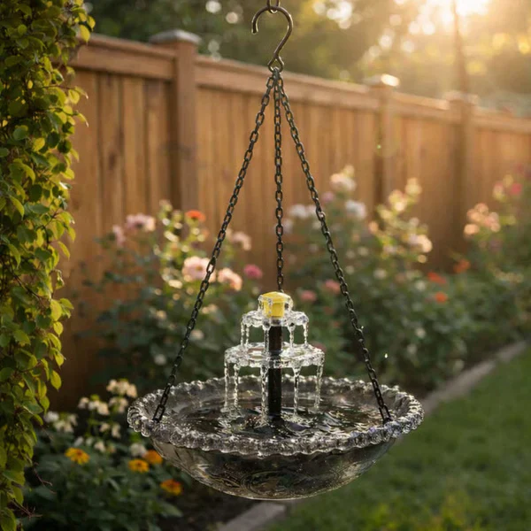 🔥💐 FRÜHLINGSTAG SALE - 50 % RABATT ⚡ ÜBER 50.000 VERKAUFT! 🐦 Solar Hänge-Vogelbad – Brunnen oder Vogelfutterspender - Image 7