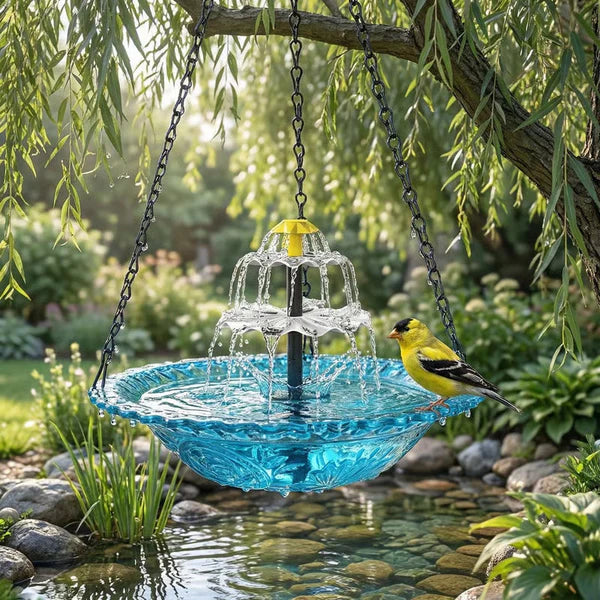 🔥💐 FRÜHLINGSTAG SALE - 50 % RABATT ⚡ ÜBER 50.000 VERKAUFT! 🐦 Solar Hänge-Vogelbad – Brunnen oder Vogelfutterspender - Image 8
