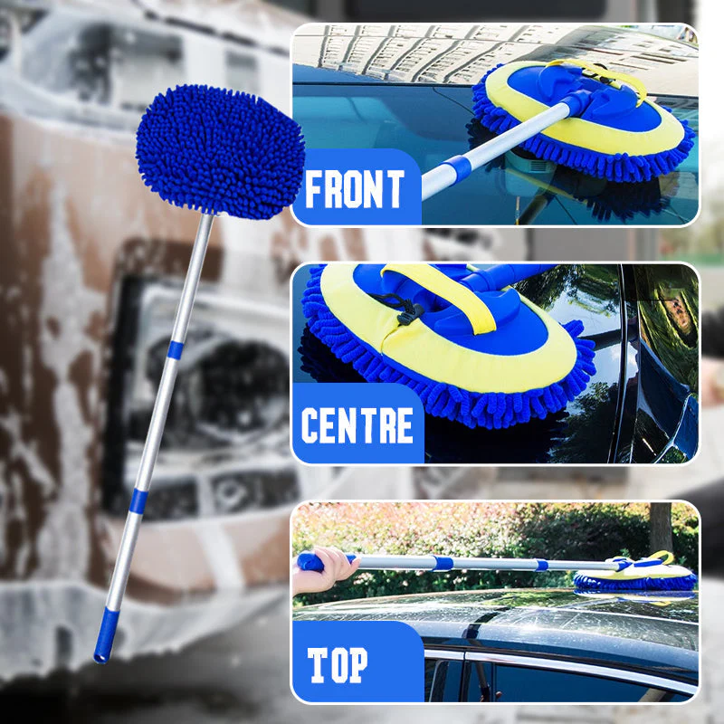 🌞Frühlingserwachen: 50% Rabatt!🚗 Robuster Aluminium-Teleskop-Autowaschmopp – Langer Stiel, Schonende Reinigung & Vielseitig für alle Fahrzeuge - Image 5