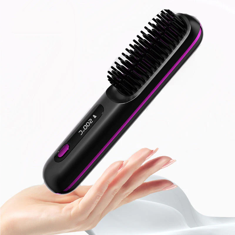 💖Neujahrs-Sonderangebot: 50 % Rabatt💖 Kabelloser, keramisch beheizter Haarglätter-Kamm -Remifa® - Image 10