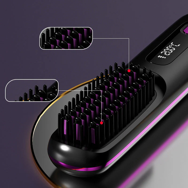 💖Neujahrs-Sonderangebot: 50 % Rabatt💖 Kabelloser, keramisch beheizter Haarglätter-Kamm -Remifa® - Image 3