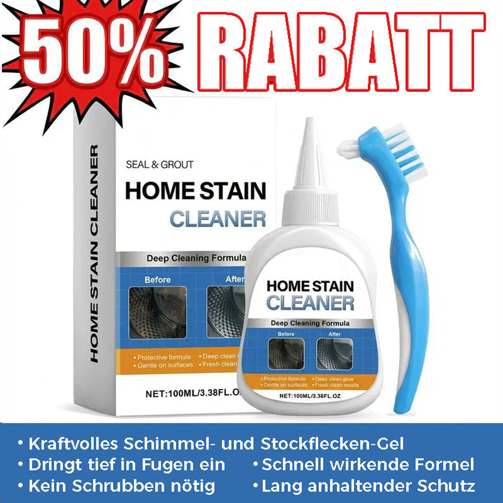60%OFF DE🦠 KAUFE 2, ERHALTE 1 GRATIS! 🛁 Schimmelentferner-Gel – Starke Formel, Bürste Inklusive & Wirksam in Dusche und Fugen 🧽✨ (Copy)