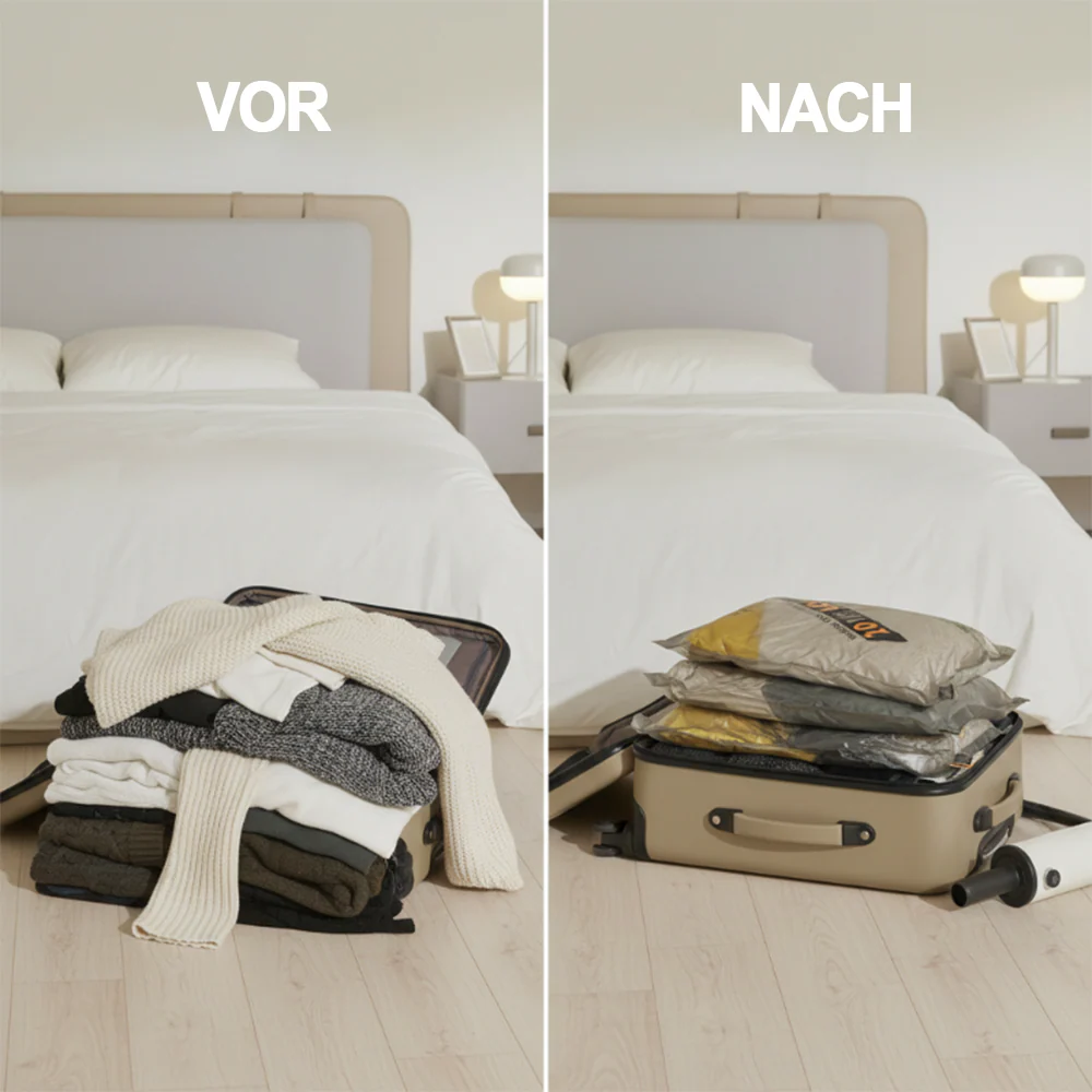 Vakuum-Kompressionsbeutel für Reisen & Zuhause – Platzsparende Aufbewahrung für Kleidung 🧳🏠 - Image 3