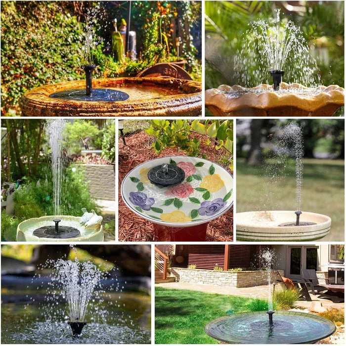 ✨Solarbetriebene schwimmende Fontäne, geeignet für Miniatur-Gartensprinkler, Steingärten und Teiche im Freien✨ - Image 2