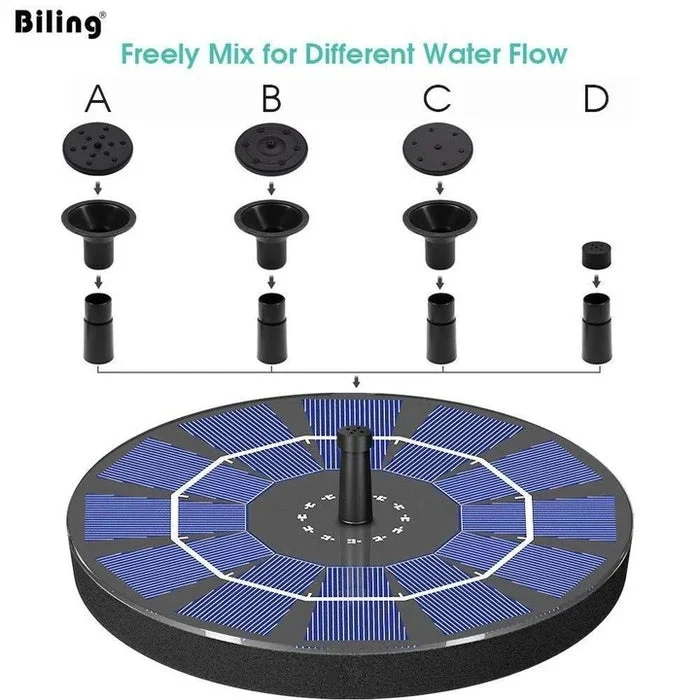 ✨Solarbetriebene schwimmende Fontäne, geeignet für Miniatur-Gartensprinkler, Steingärten und Teiche im Freien✨ - Image 8