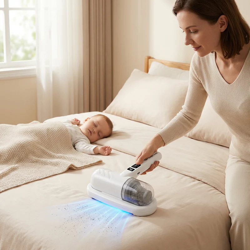 😱🛏️Unsichtbare Milben rauben dir den Schlaf! Normale Staubsauger nutzlos? Klopfen + Saugen + UV in einem!💥🔦 -Remifa® - Image 4