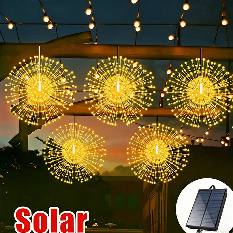 🔥Solange der Vorrat reicht 40 % Rabatt!🎉Solar-Feuerwerks-Lichterkette für Garten und Partys - Image 3
