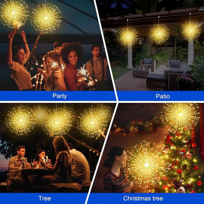 🔥Solange der Vorrat reicht 40 % Rabatt!🎉Solar-Feuerwerks-Lichterkette für Garten und Partys - Image 8