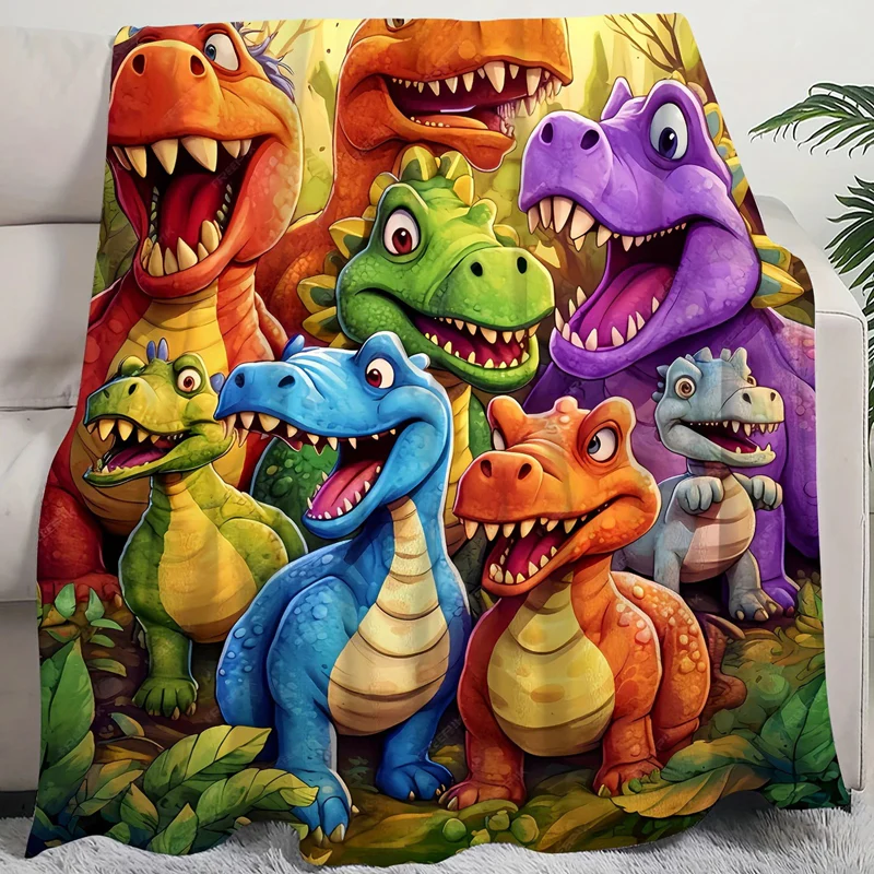 🎉Neujahrsdeal! 50% Rabatt🎁Niedlicher lächelnder Dinosaurier HD Digitaldruck Flanell -Sugoola® - Image 5