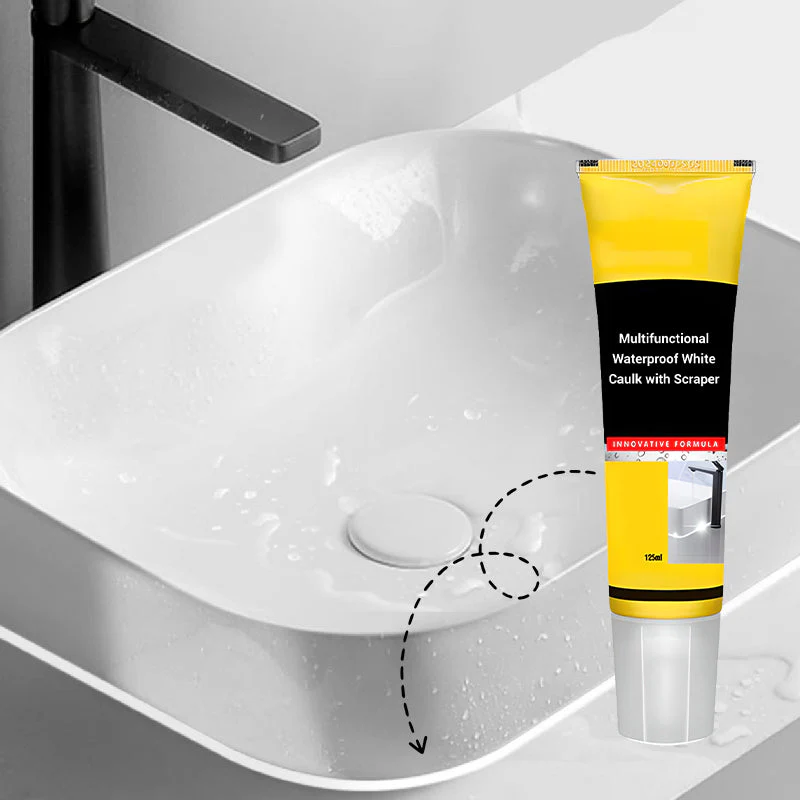 🏠 KAUFE 2, ERHALTE 1 GRATIS! ⛏️ Weiße Dichtungsmasse Multifunktion – Wasserdicht, Schimmelresistent & Mit Abzieher 🧱 - Image 2