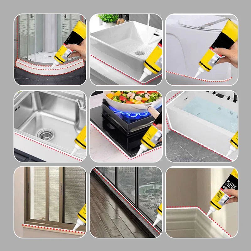 🏠 KAUFE 2, ERHALTE 1 GRATIS! ⛏️ Weiße Dichtungsmasse Multifunktion – Wasserdicht, Schimmelresistent & Mit Abzieher 🧱 - Image 8