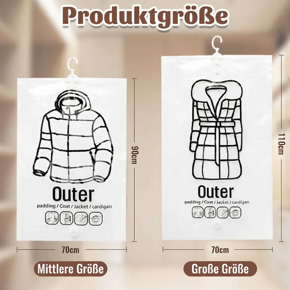 💘 Valentinstagsangebot: 50% Rabatt! ✨Hängende Vakuum-Aufbewahrungsbeutel mit Elektropumpe – Sparen Sie 75 % mehr Platz & Zeit! - Image 9