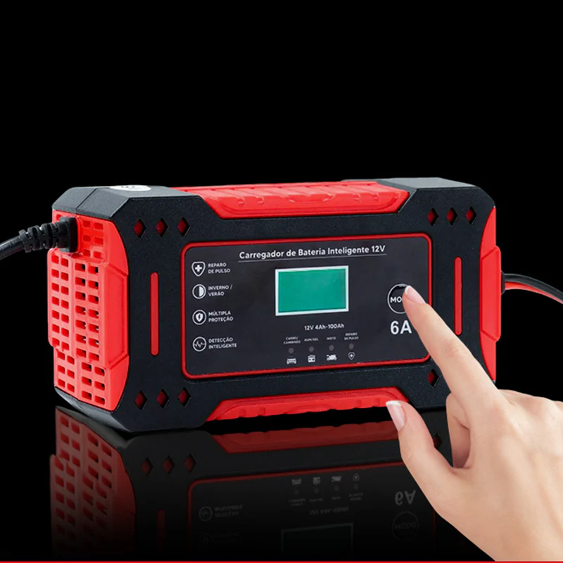 🎉 Neujahrsgeschenk – 50% RABATT!🔋12V Slim Ladegerät (6A + Pulsreparatur) – Kompatibel mit Auto/Motorrad/E-Bike: Sicher & Langlebig! -Remifa® - Image 4