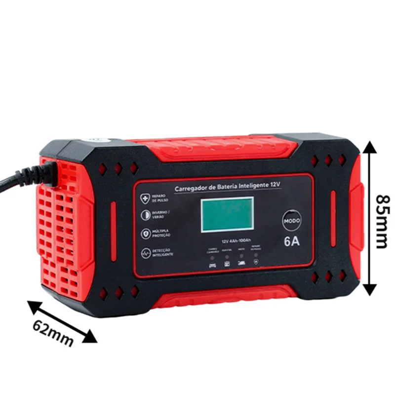 🎉 Neujahrsgeschenk – 50% RABATT!🔋12V Slim Ladegerät (6A + Pulsreparatur) – Kompatibel mit Auto/Motorrad/E-Bike: Sicher & Langlebig! -Remifa® - Image 8