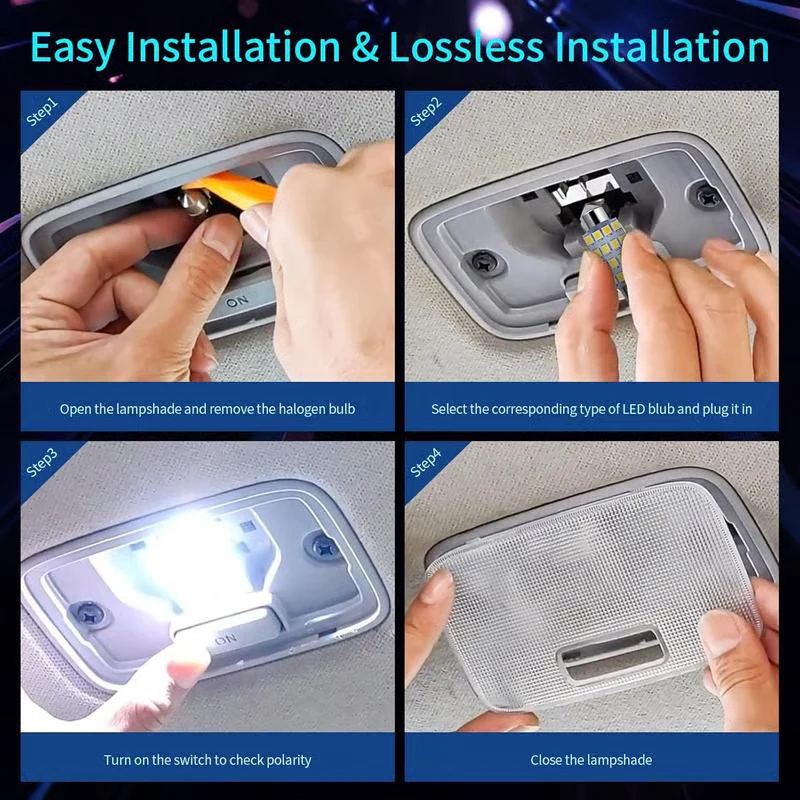 🚗 💡 42-teiliges Superhelles LED Auto-Innenraumbeleuchtungs-Set – Plug & Play, 6000K Kaltweiß & Universelle Passform ✨ - Image 6