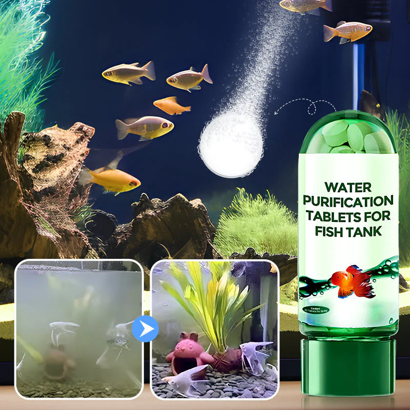 Blitzangebot: 50% Rabatt💥🚀Kaufen 2 und erhalten 1 gratis♻️💧Leistungsstarke Wasserreinigungstablette für Aquarien -Furzero®