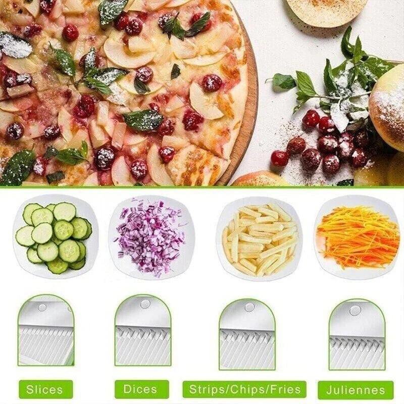 🥒✨ Multifunktionaler Gemüseschneider - Perfekt geschnitten in Sekunden! 🥕✨ Spart Zeit, vereinfacht die Küchenarbeit – hohe Qualität & langlebiges Design für deine nachhaltige Küche. - Image 13