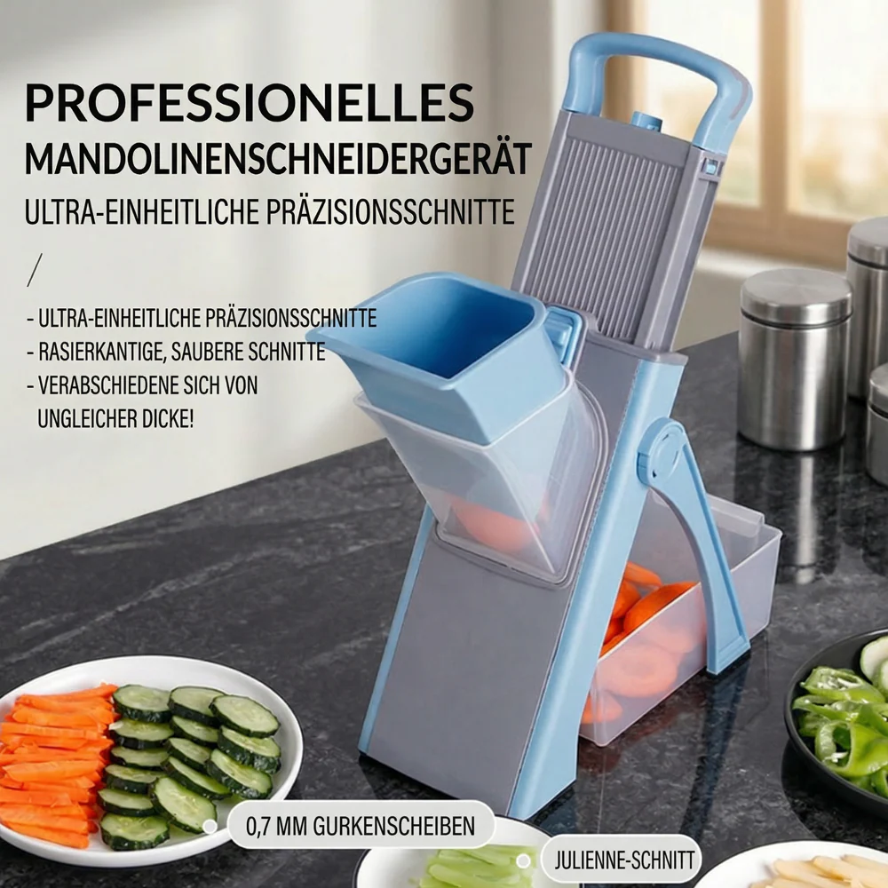 🥒✨ Multifunktionaler Gemüseschneider - Perfekt geschnitten in Sekunden! 🥕✨ Spart Zeit, vereinfacht die Küchenarbeit – hohe Qualität & langlebiges Design für deine nachhaltige Küche. - Image 4