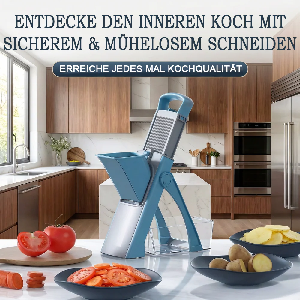 🥒✨ Multifunktionaler Gemüseschneider - Perfekt geschnitten in Sekunden! 🥕✨ Spart Zeit, vereinfacht die Küchenarbeit – hohe Qualität & langlebiges Design für deine nachhaltige Küche. - Image 5