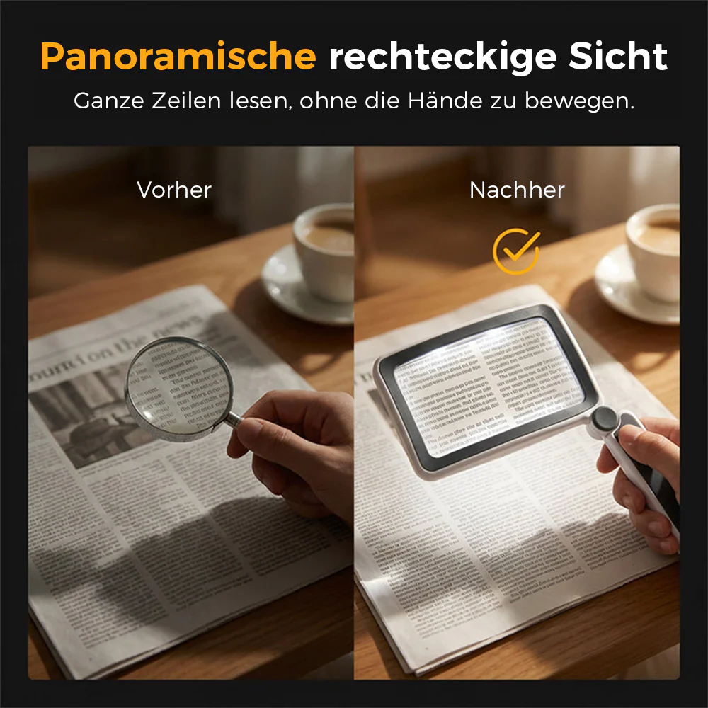 Klappbare Handlupe mit Licht zum Lesen - Image 3