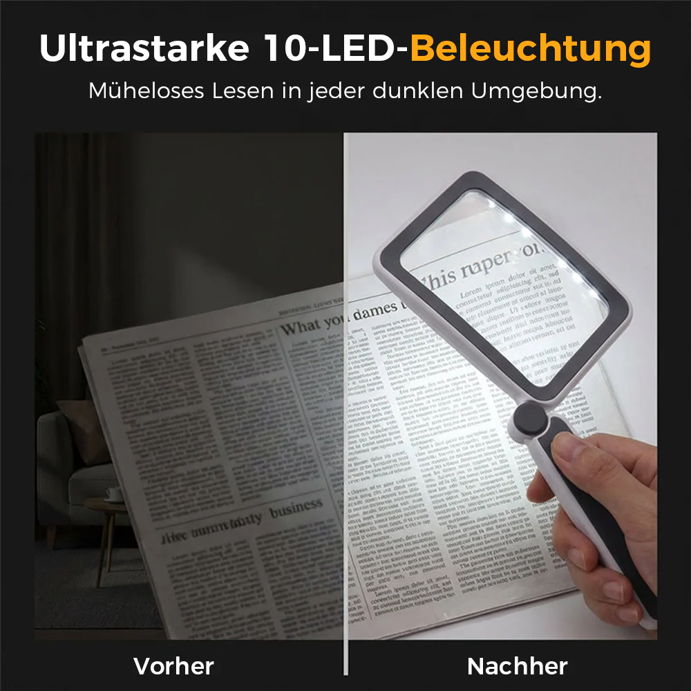 Klappbare Handlupe mit Licht zum Lesen - Image 5