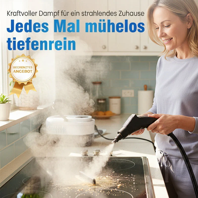 🔥📢50 % Rabatt und versandkostenfrei !!!⏰Hochdruck-Dampfreiniger mit LCD-Display｜Vielseitig für Zuhause, Auto & Küche｜Effektiv gegen Fett & Bakterien✨ - Image 2
