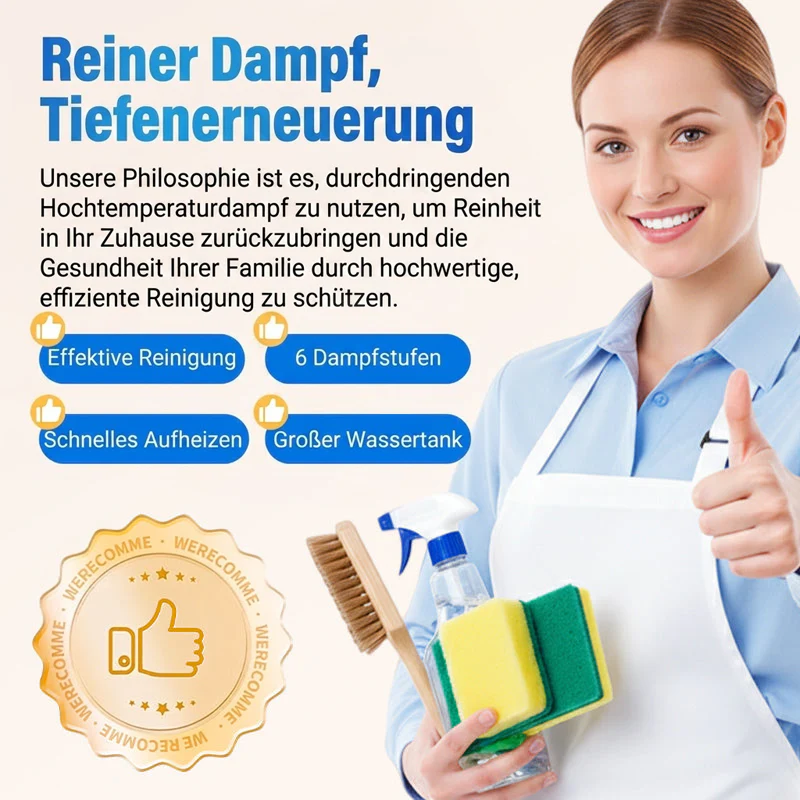 🔥📢50 % Rabatt und versandkostenfrei !!!⏰Hochdruck-Dampfreiniger mit LCD-Display｜Vielseitig für Zuhause, Auto & Küche｜Effektiv gegen Fett & Bakterien✨ - Image 6