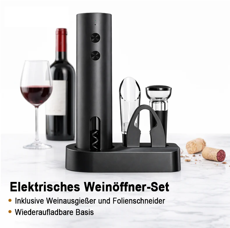 🎉Neujahrsdeal! 50% Rabatt✨automatischer elektrischer Weinöffner – ein-Knopf Bedienung, USB-aufladbar, leise & kraftvoll, öffnet Flaschen mühelos für Zuhause & Partys -Remifa® - Image 3