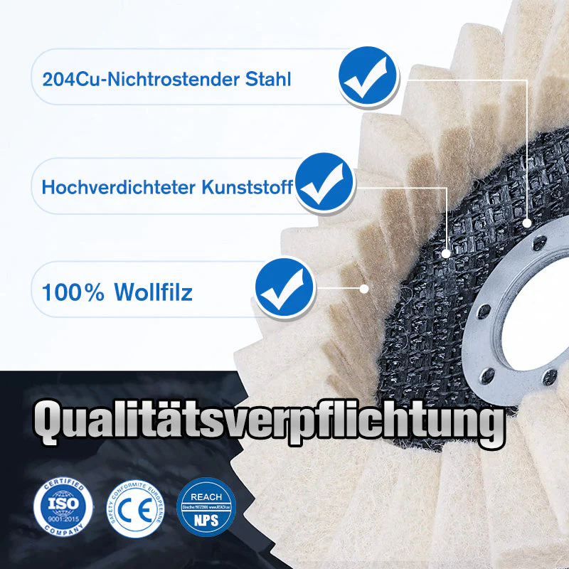 ⚡50 % RABATT !!✨ Wollpolierscheibe für Winkelschleifer – Hochglanz-Spiegelfinish! Langlebig Vielseitig! 🔧 - Image 5